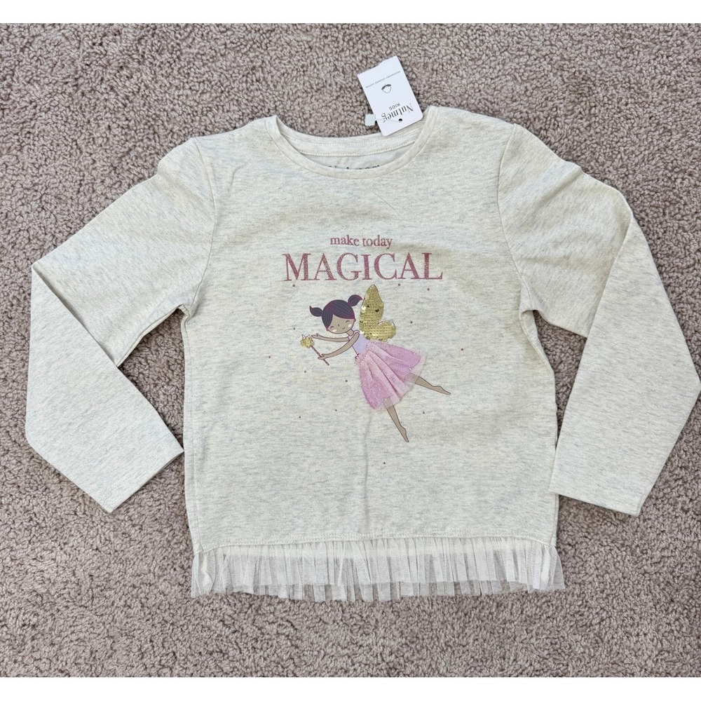 Girls 3pc Top Bundle Nutmeg Fairy Tee Pippa & Julie Faux Fur Shrug Camisole 4-5 - Picture 8 of 16